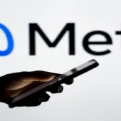 Meta advertising platform displayed with mobile phone used for social media ads